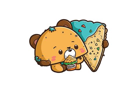 Bear Taco Vector Illustration Graphic By Breakingdots · Creative Fabrica