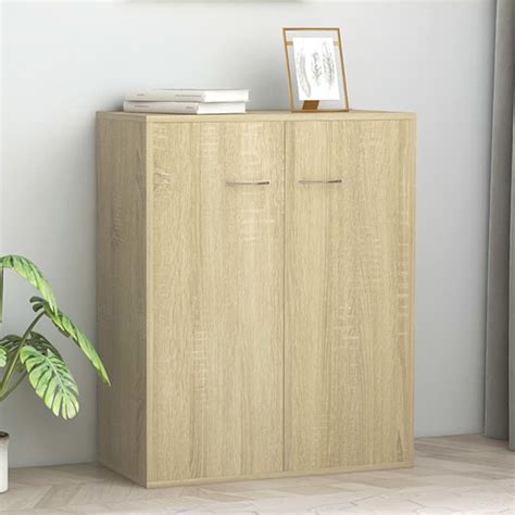 Sassy Wooden Sideboard With 2 Doors In Sonoma Oak Furniture In Fashion