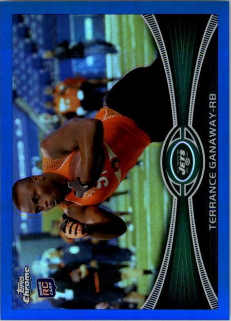 Topps Chrome Blue Refractors Jets Football Card Terrance