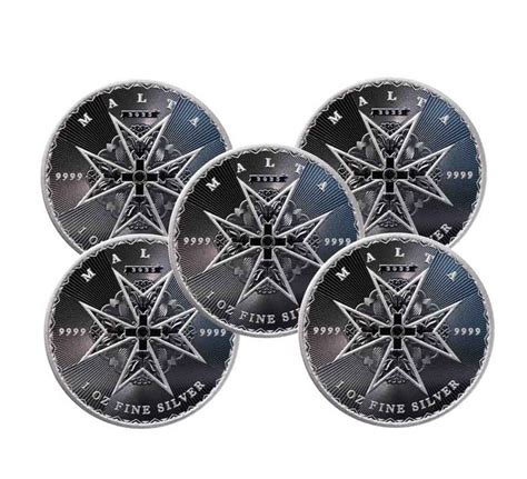 Malte Euro Malta Maltese Cross Silver Coin In Capsule X Oz