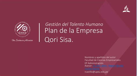 Plan De Gestion Del Talento Humano Ppt