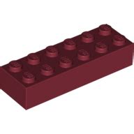 LEGO Brick 2x6 mörkröd 6089268 B1038 LEGO Klossar LEGO Klossar