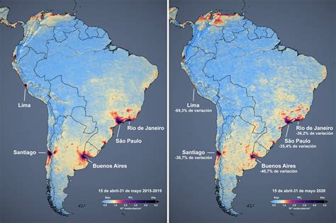 Sudamérica Muestra Una Enorme Reducción De La Contaminación Por La