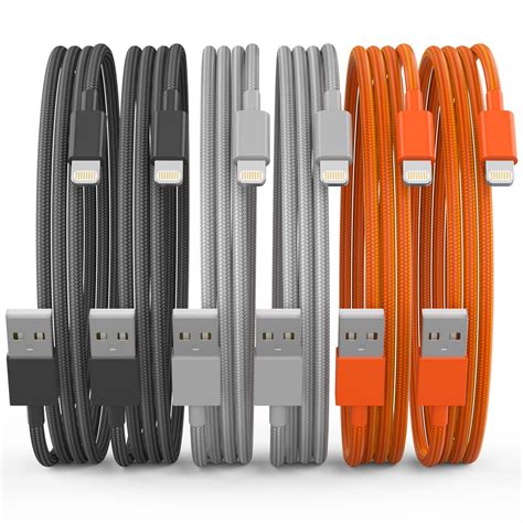 Lightning Cable [Apple MFi Certified] iPhone Charger 6Pack(3/3/6/6/6/10 FT) Apple Charging Cable