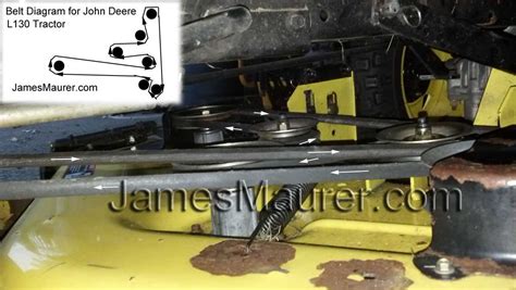 A Diagram Of The Drive Belt On John Deere Lt166