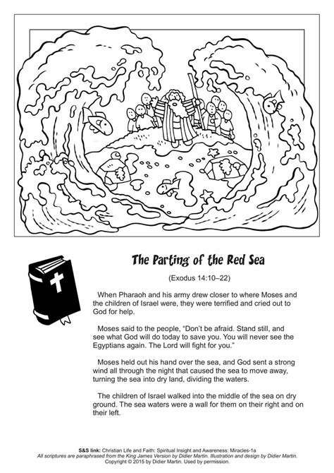 Moses Trough The Red Sea Coloring Pages