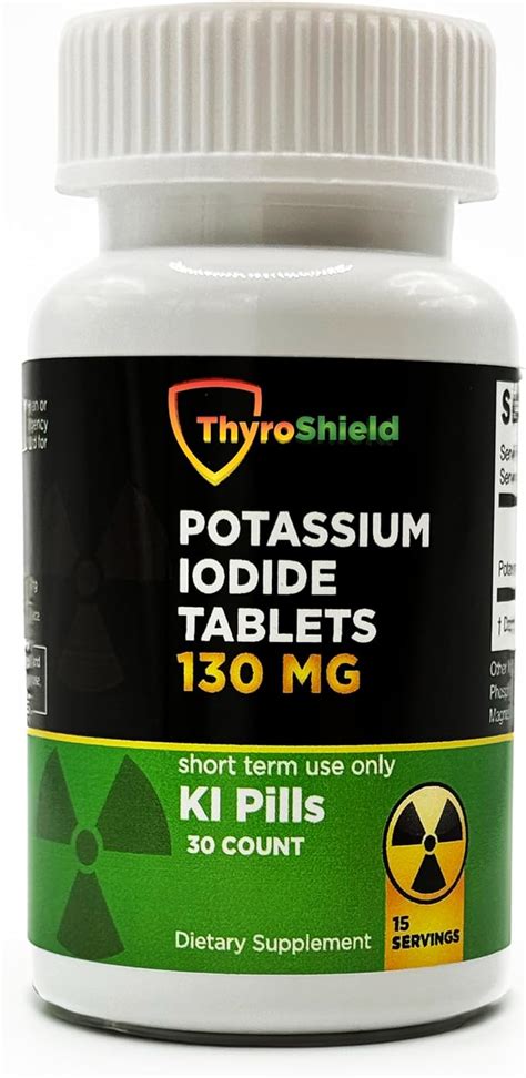 Amazon Potassium Iodide Tablets 130 Mg 30ct Iodine Tablets For