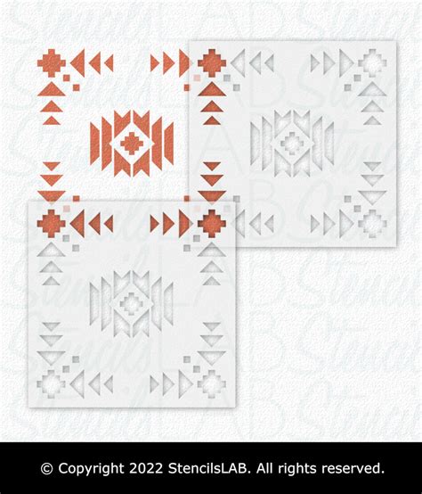VIERA Large Reusable Stencil Concrete Patio Painting - Etsy