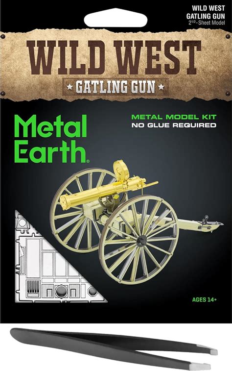 Metal Earth Fascinations Wild West Gatling Gun 3D Metal Model Kit