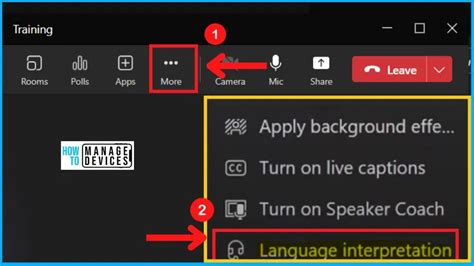 Enable Language Interpretation In Teams Meetings Real Time