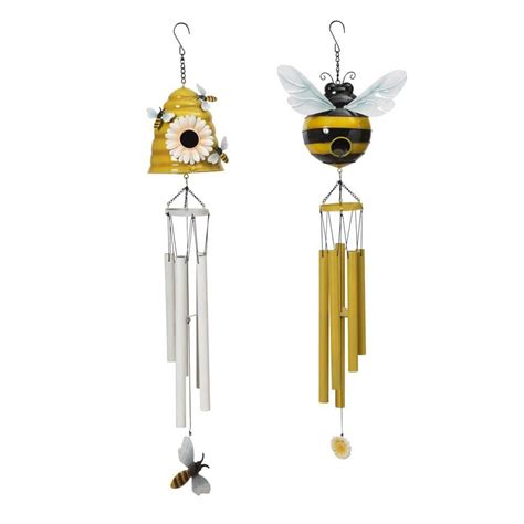 Gerson International S2 Assorted 324 In H Metal Bee Windchimes