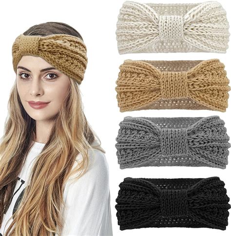 Kavya Pcs Bandeau Cheveux Femme Hiver Tissu Tricot Headband Laine