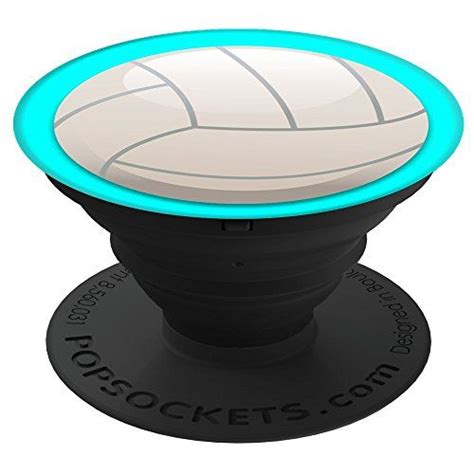 The Pixelpod Volleyball Sport Teal On Aqua For Kids Popsockets Stand