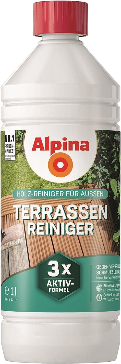 Alpina Holz Terrassen Reiniger Liter Amazon De Drogerie K Rperpflege