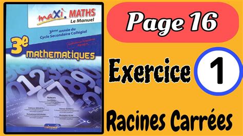 Maxi Maths Ac La Page Exercice Les Racines Carr Es Apic