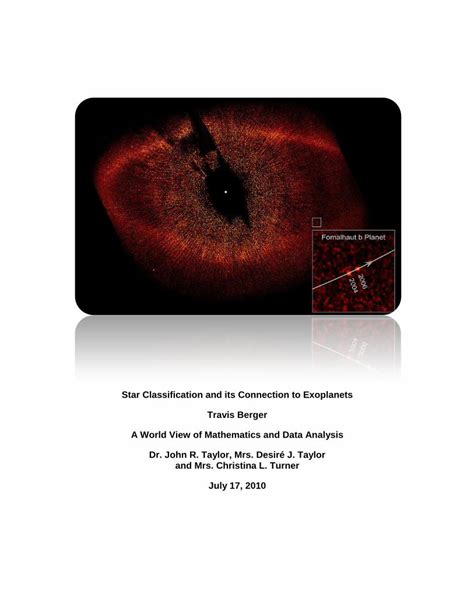 Pdf Star Classification And Its Connection To Exoplanets Dr