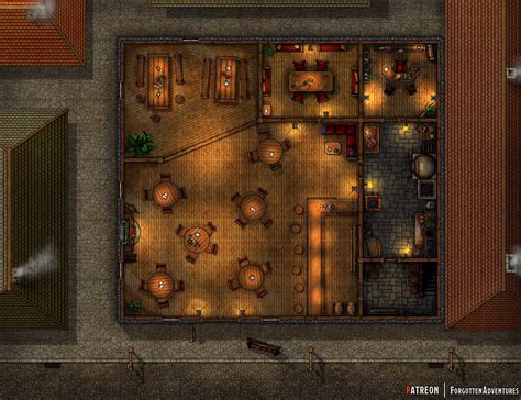 Oc Art 26x20 City Tavern Battle Map Rdungeonsanddragons