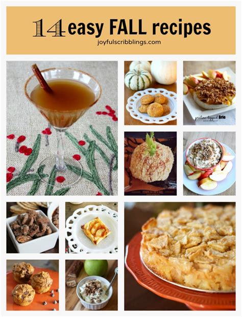 14 Easy Fall Recipes Joyful Scribblings
