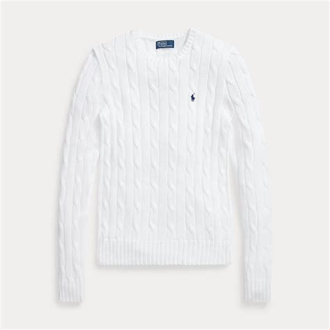 Polo Ralph Lauren Cable Knit Cotton Crewneck Jumper Endource