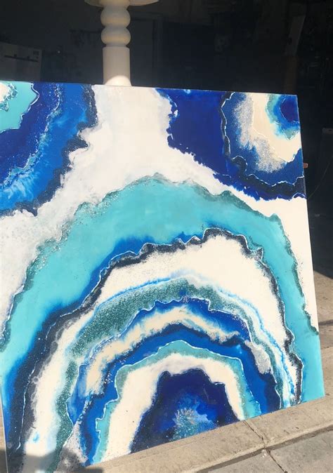 My epoxy resin geode | Artwork, Starry night, Art