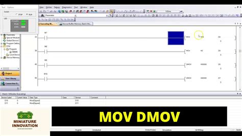 คำสง MOV DMOV ใชงานอยางไร ใน PLC Mitsubishi miniature innovation