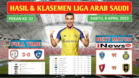 Hasil Liga Arab Saudi Semalam Al Shabab Vs Al Hilal Next Match AL