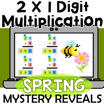 Spring Pixel Art For Multi Digit Multiplication With Self Checking