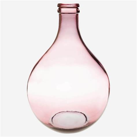 Usiole Vase Dame Jeanne en Verre Recyclé 29 x 43 cm Rose Habitat