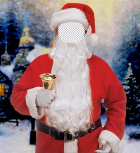 Fotomontaje Online De Papa Noel Con Una Campana Para Poner Tu Cara