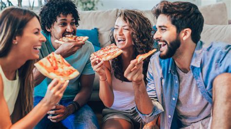 Friends Eating Pizza