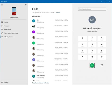 Hands On With The Phone Calls Feature In The Windows 10 Your Phone App