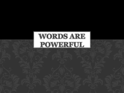 Ppt Words Are Powerful Powerpoint Presentation Free Download Id