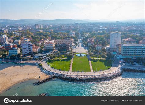 Aerial View Beach Italian Town Pesaro Stock Photo by ©Dudlajzov 564013658