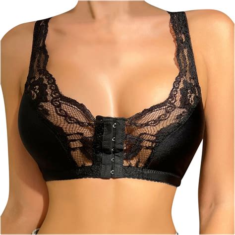 Jggspwm Woman Sexy Ladies Bra Without Steel Rings Sexy Vest Large Lace Size Lingerie Bras Black