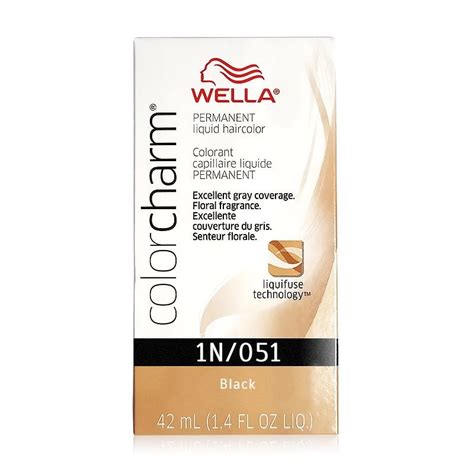 Wella Color Charm Hair Color Permanent Liquid Haircolor 1n051 Black