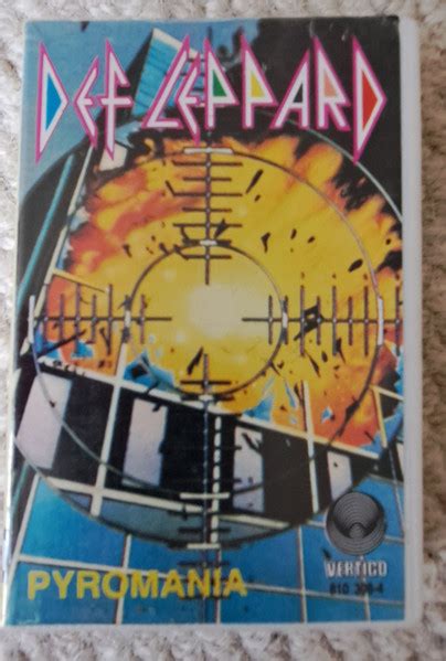 Def Leppard Pyromania 1983 Clamshell Case White Cassette Black Text Cassette Discogs