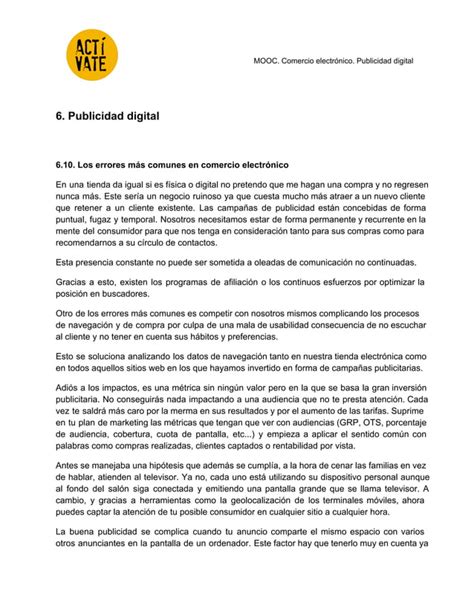 Los Errores M S Comunes En Comercio Electr Nico Pdf