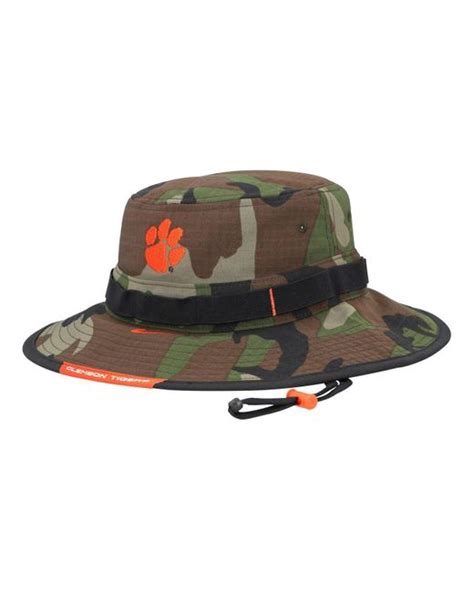 Nike Camo Clemson Tigers Boonie Performance Bucket Hat In Green For Men