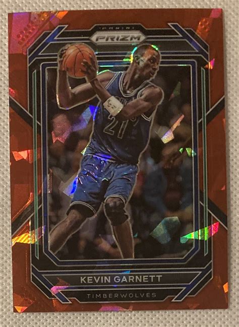 Panini Prizm Kevin Garnett Timberwolves Red Cracked Ice