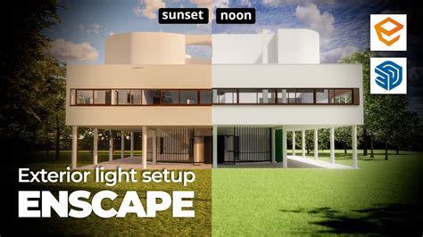 Enscape Lighting Tutorial Exterior Scene Youtube