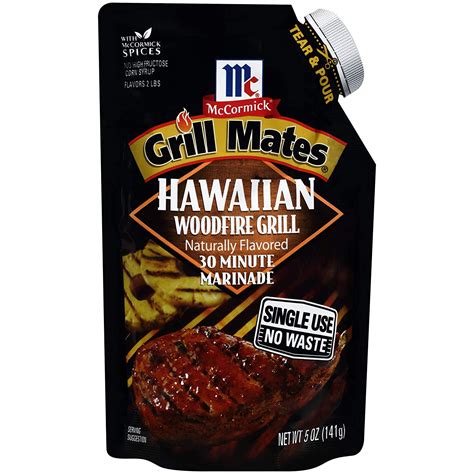 Mccormick Grill Mates Hawaiian Woodfire Grill 30 Minute Marinade 5 Oz