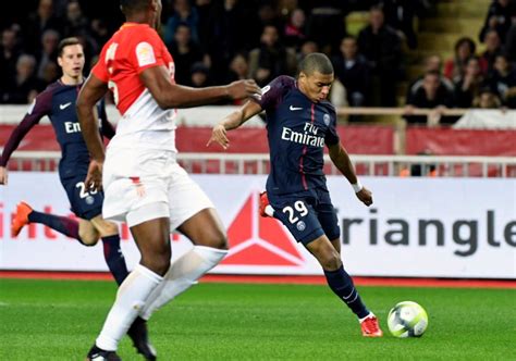 Mbappé drôle de trace Ligue 1 J14 AS Monaco PSG 1 2 26 Nov