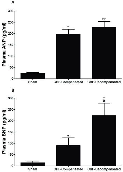 Plasma Levels Of Anp A And Bnp B In Rats With Compensated And