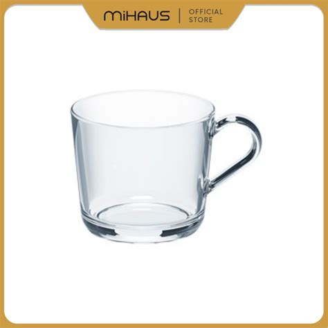 Jual Mihaus Mug Gelas Cangkir Minuman Kaca Bening Cl Pc