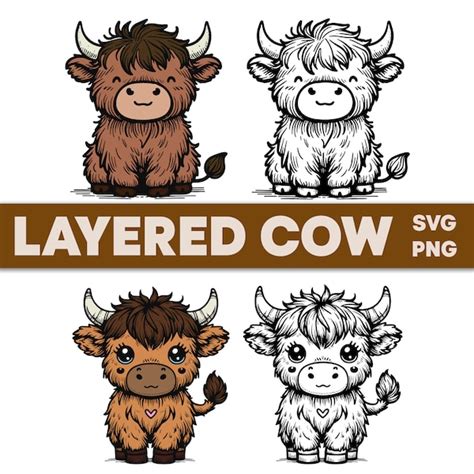 Highland Cow Sitting Svg Etsy