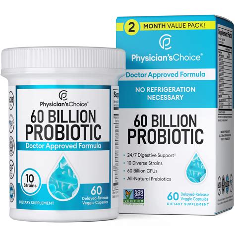 Physician S CHOICE Probiotics 60 Billion CFU 10 Unique Strains