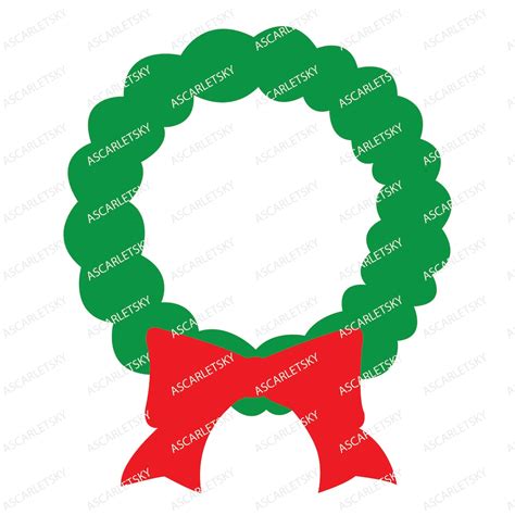 Wreath Svg Christmas Wreath Svg Christmas Svg Instant Etsy