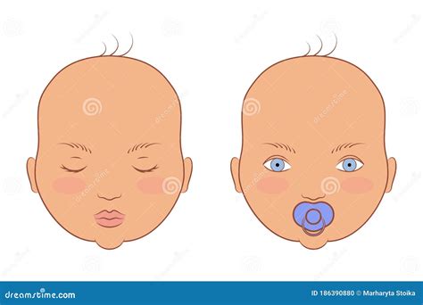 Caucasian Twins Boys Stock Vector Illustration Of Outline 186390880