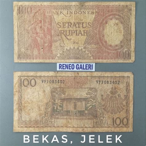 Jual Jelek Asli Rp 100 Rupiah Tahun 1964 Seri Pekerja Tangan Uang Kuno