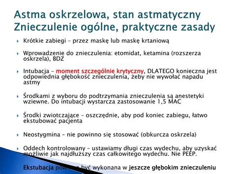 Ppt Anestezjologia Og Lna Post Powanie W Chorobach Towarzysz Cych